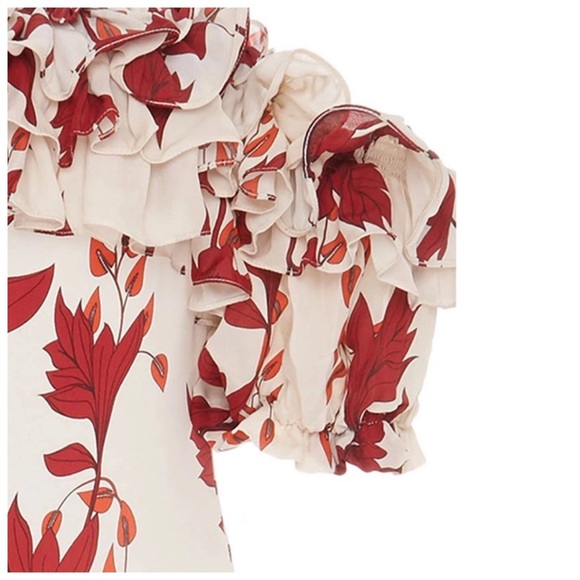 Floral Ruffle Maxi Dress The Kasara - Picture 5 of 5